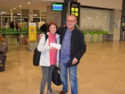 Jokin e Inma, voluntarios internacionales