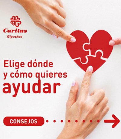 ¿Dispuesta-o a colaborar con CARITAS GIPUZKOA?